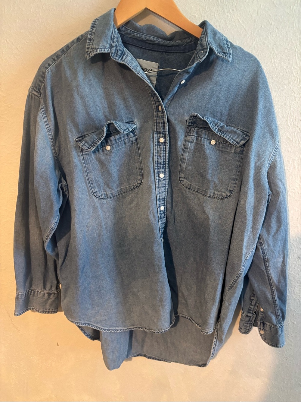 aerie Medium Wash Denim Shirt Jacket